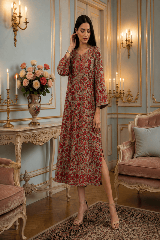 Gulzaar Pistagreen Kashmiri Embroidery Kurti