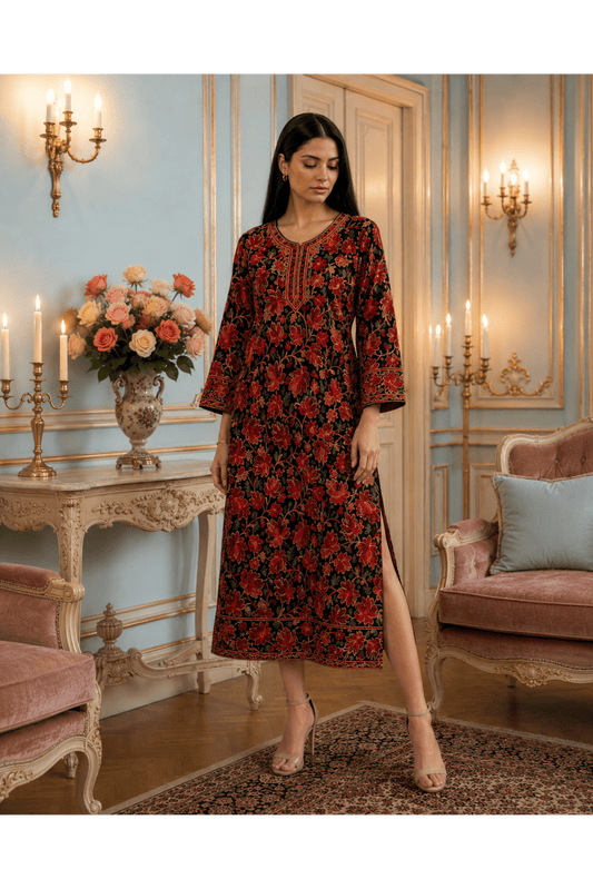 Gulzaar Black Kashmiri Embroidery Kurti