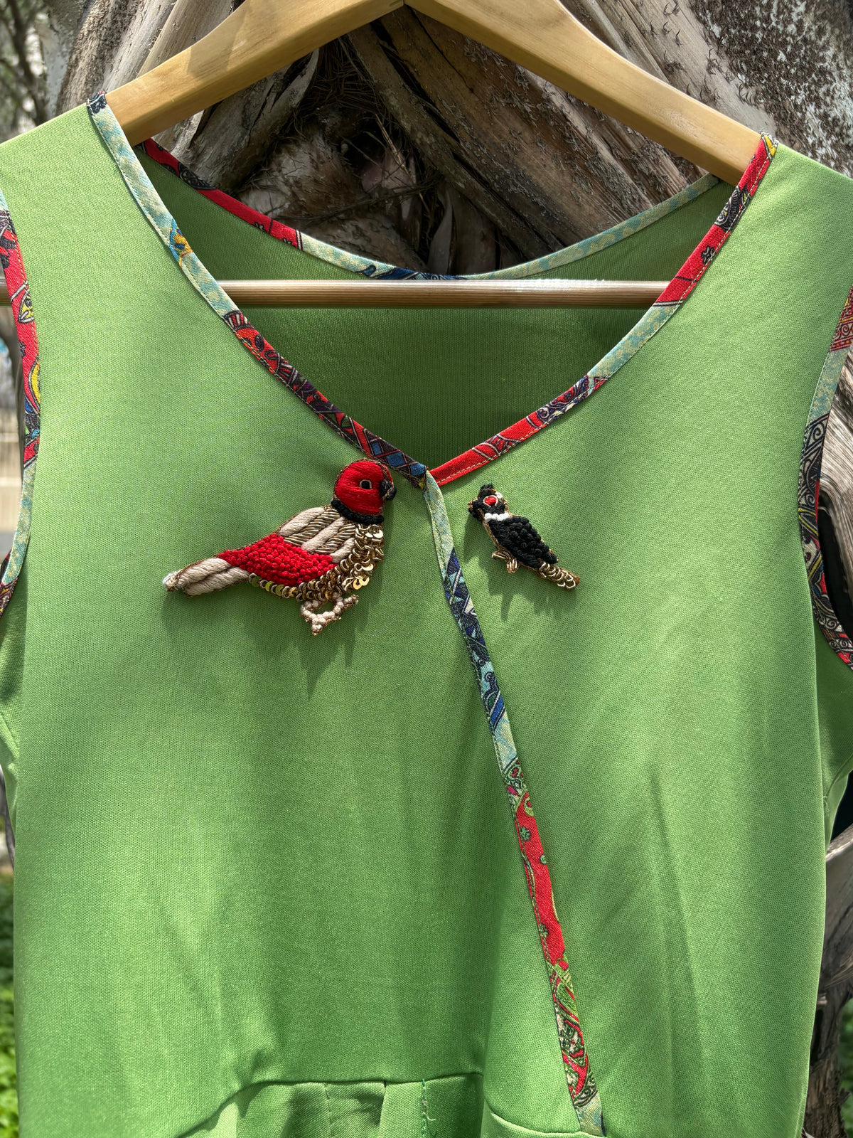 Green Fusion Drape Indo-Western Dress