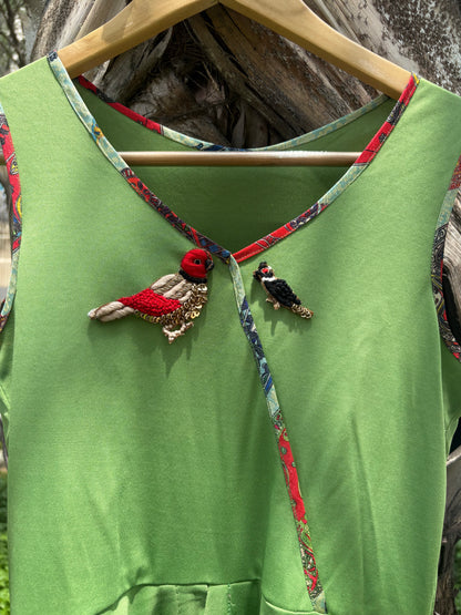 Green Fusion Drape Indo-Western Dress