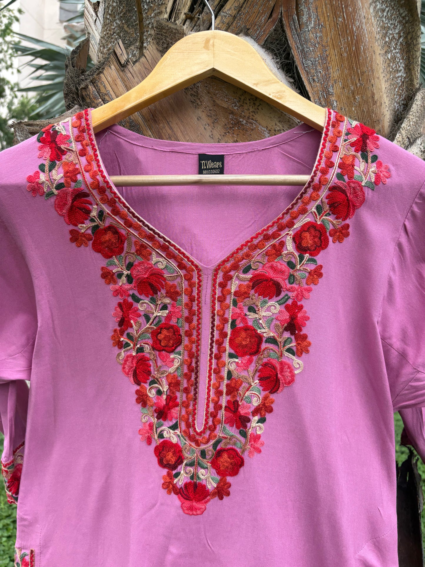Pink Kashmiri Phiran Kurta