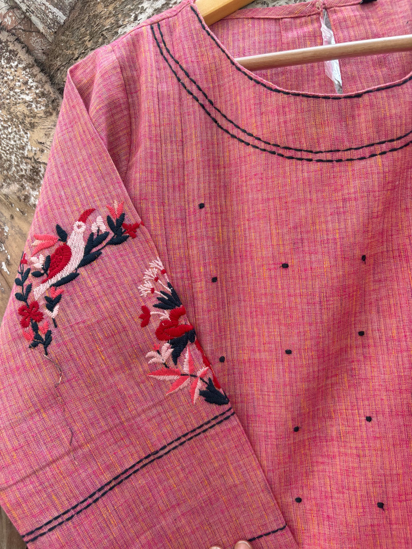 Pink casual Designer Kurti Set