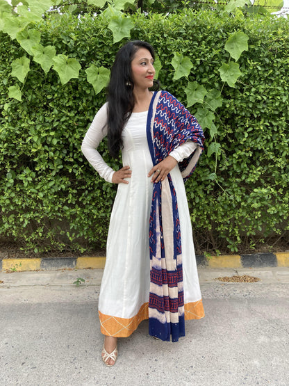 Blue Ethnic Cotton Dupatta