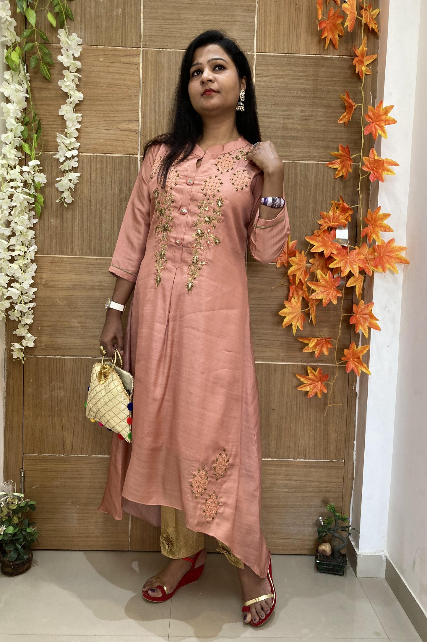 Rose Gold up & down Designer Suit Set