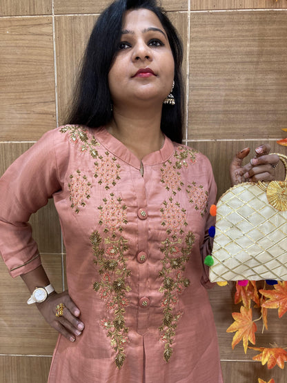 Rose Gold up & down Designer Suit Set