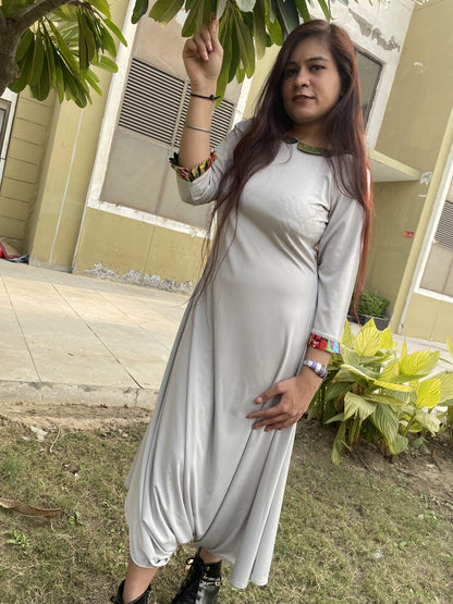 Light Grey Designer Kurti Set