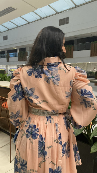 Peach Indowestern (Set of 3) Dress